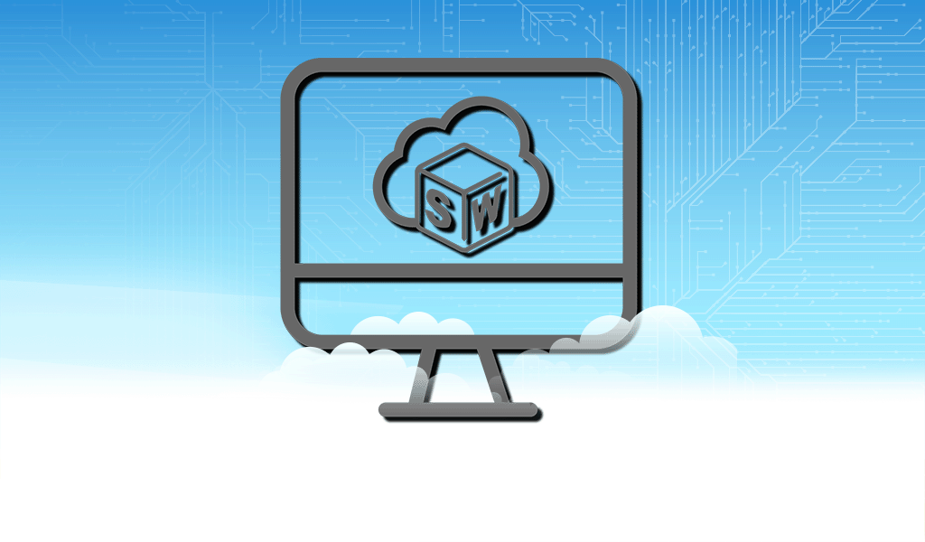 SOLIDWORKS Cloud Desktop as a Service Grey Icon