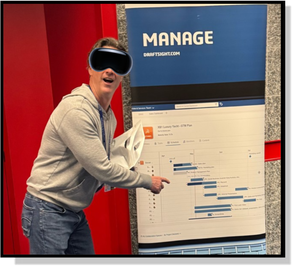 Kyle with apple vision pro solidworks