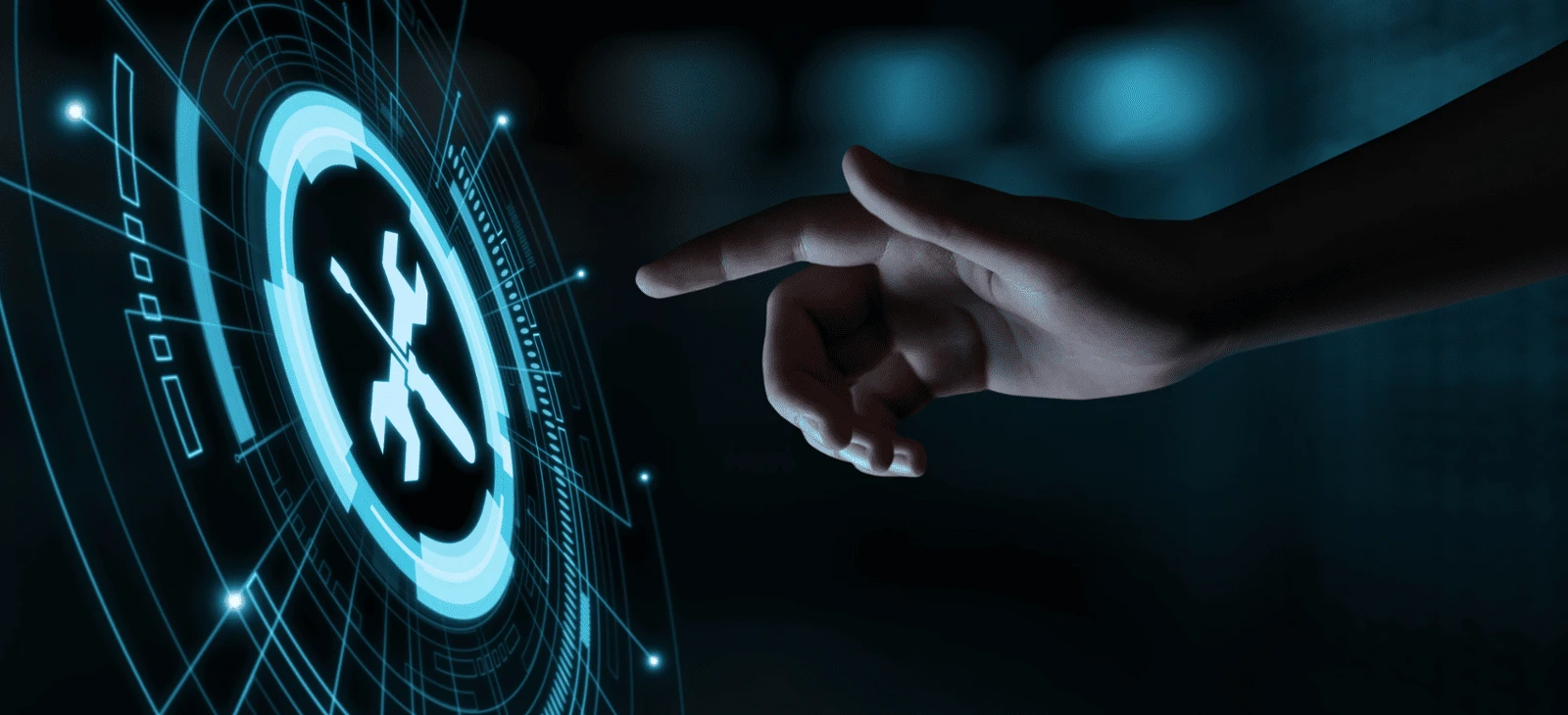 hand moving towards cad design