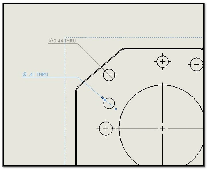 MOD-DIAM diameter icon solidworks gone