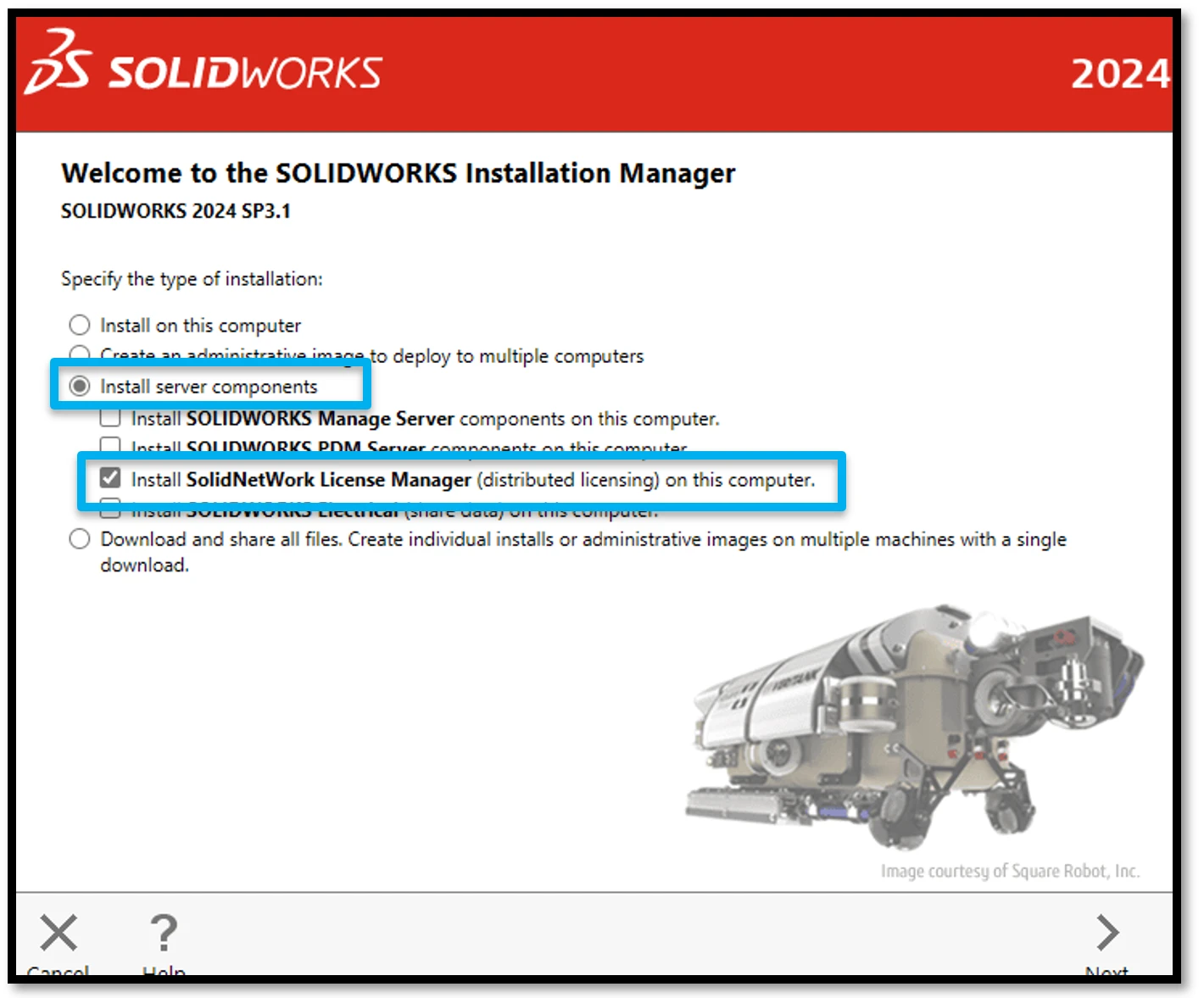 SolidNetWork License Manager Installation
