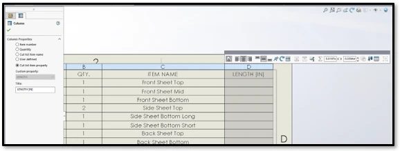 Custom Property Automation Solidworks bom