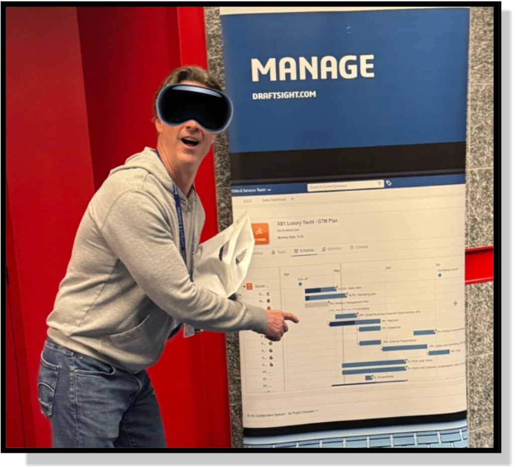 Kyle with apple vision pro solidworks