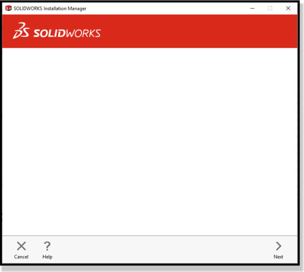 blank solidworks installation manager