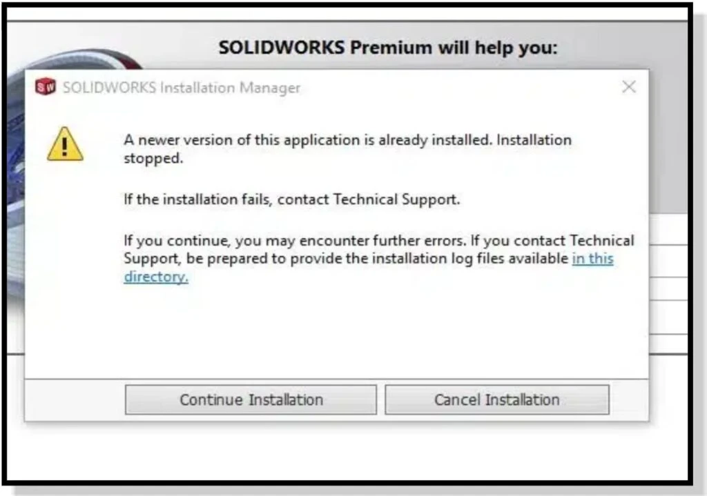 a newer version exists solidworks