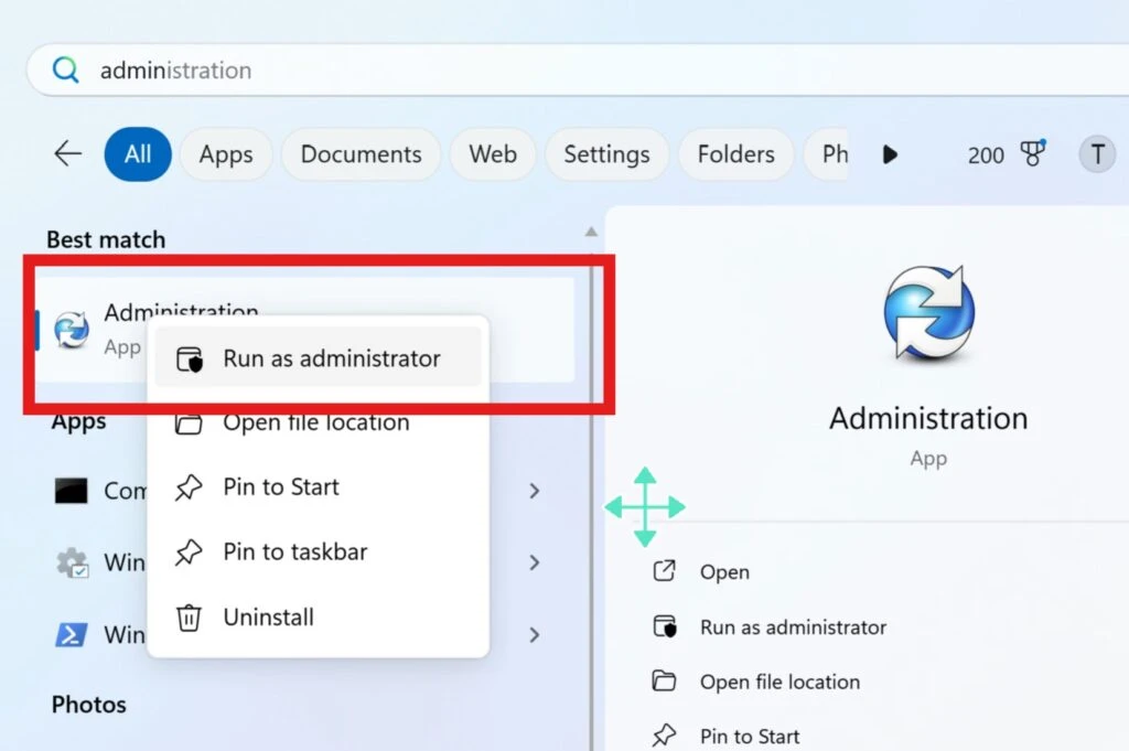 pdm admin run as admin