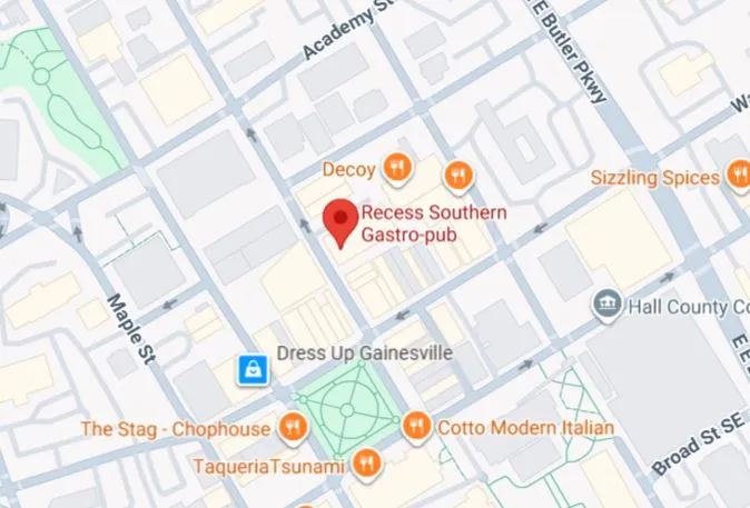 map of gainesville recess