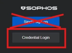sophos web portal sso vs creds close